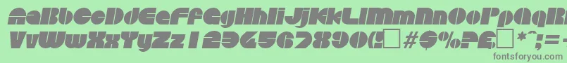 DiscoItalic Font – Gray Fonts on Green Background