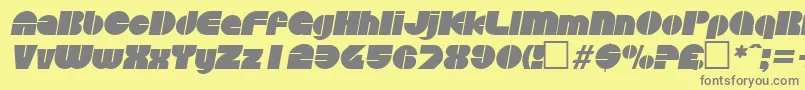 DiscoItalic Font – Gray Fonts on Yellow Background