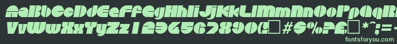 DiscoItalic-Schriftart – Grüne Schriften auf schwarzem Hintergrund