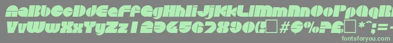 フォントDiscoItalic – 灰色の背景に緑のフォント