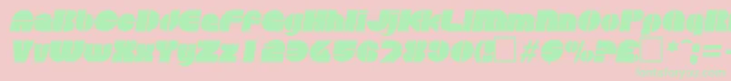 DiscoItalic Font – Green Fonts on Pink Background