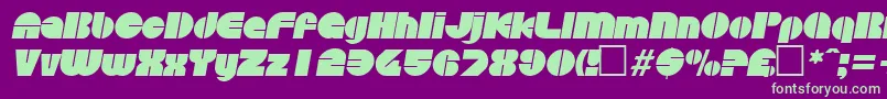 DiscoItalic Font – Green Fonts on Purple Background