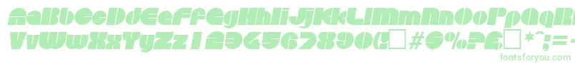 フォントDiscoItalic – 白い背景に緑のフォント