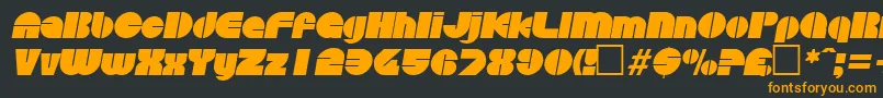 DiscoItalic Font – Orange Fonts on Black Background