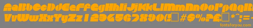 DiscoItalic Font – Orange Fonts on Gray Background
