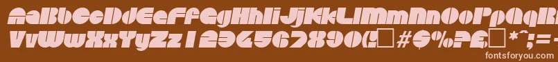 DiscoItalic Font – Pink Fonts on Brown Background