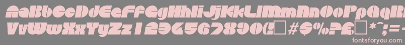 DiscoItalic Font – Pink Fonts on Gray Background
