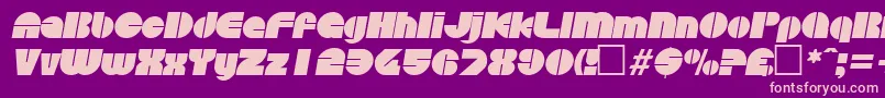 Więcej informacji o czcionce DiscoItalic Czcionka DiscoItalic – różowe czcionki na fioletowym tle