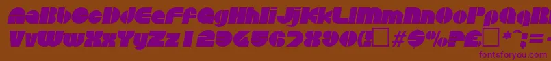 DiscoItalic Font – Purple Fonts on Brown Background
