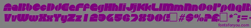 DiscoItalic Font – Purple Fonts on Gray Background