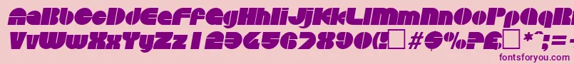 DiscoItalic Font – Purple Fonts on Pink Background