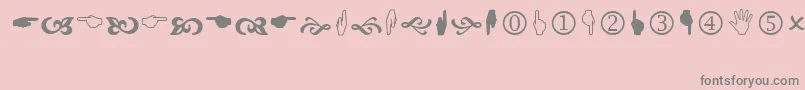 Wingdings2 Font – Gray Fonts on Pink Background