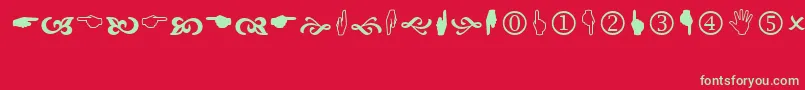 fuente Wingdings2 – Fuentes Verdes Sobre Fondo Rojo