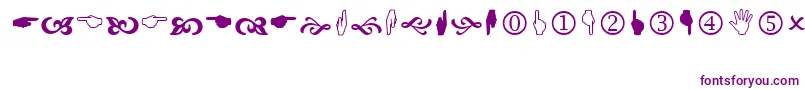 Wingdings2 Font – Purple Fonts on White Background