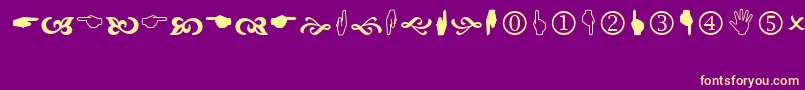 Więcej informacji o czcionce Wingdings2 Czcionka Wingdings2 – żółte czcionki na fioletowym tle