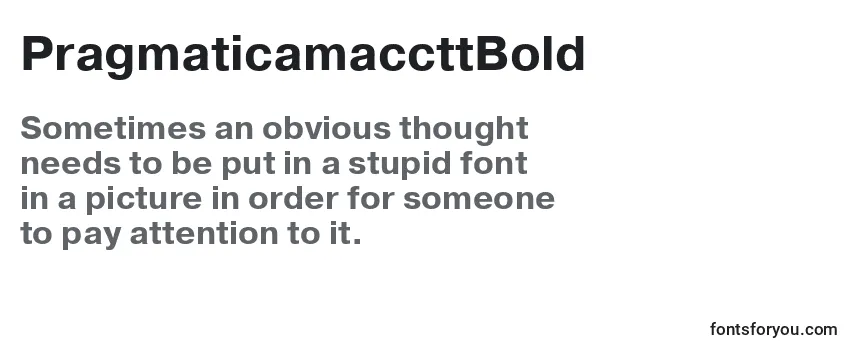 PragmaticamaccttBold Font