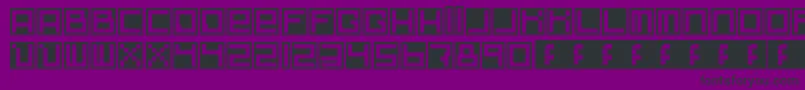 フォントWhiteonbox – 紫の背景に黒い文字