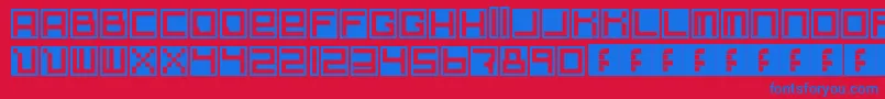 Whiteonbox Font – Blue Fonts on Red Background