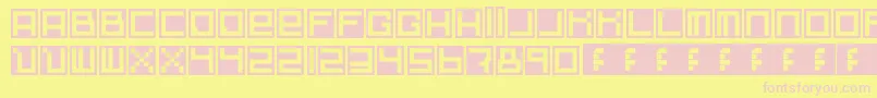 Whiteonbox Font – Pink Fonts on Yellow Background