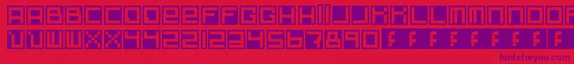 Whiteonbox Font – Purple Fonts on Red Background