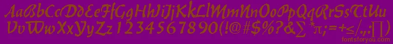 More about BalzacDb Font BalzacDb Font – Brown Fonts on Purple Background