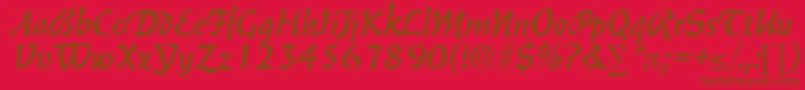 Police BalzacDb – polices brunes sur fond rouge