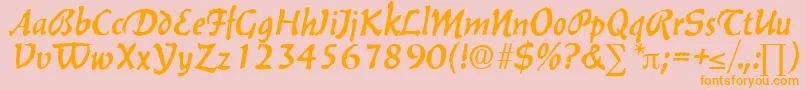 BalzacDb Font – Orange Fonts on Pink Background