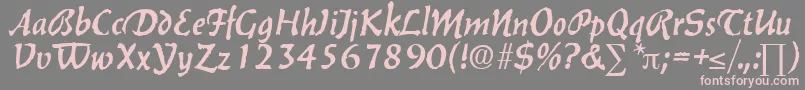 BalzacDb Font – Pink Fonts on Gray Background