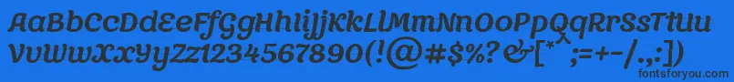 OtradaDemo Font – Black Fonts on Blue Background