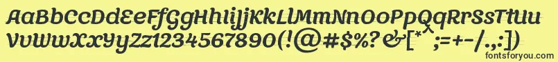 OtradaDemo Font – Black Fonts on Yellow Background