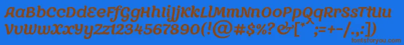 OtradaDemo Font – Brown Fonts on Blue Background