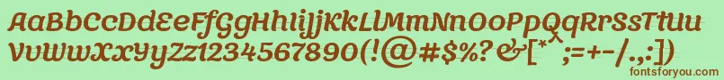 OtradaDemo Font – Brown Fonts on Green Background