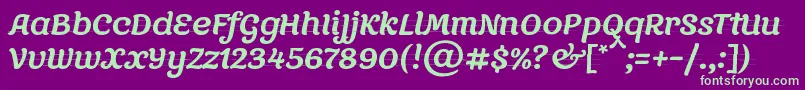 OtradaDemo Font – Green Fonts on Purple Background