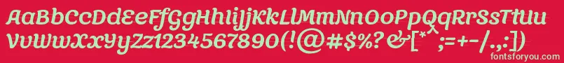 OtradaDemo Font – Green Fonts on Red Background