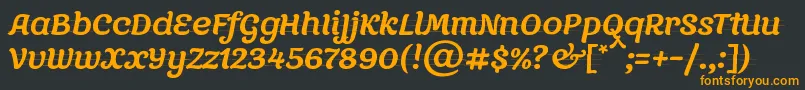 OtradaDemo Font – Orange Fonts on Black Background