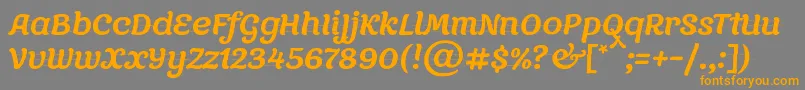 OtradaDemo Font – Orange Fonts on Gray Background