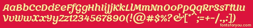 OtradaDemo Font – Yellow Fonts on Red Background