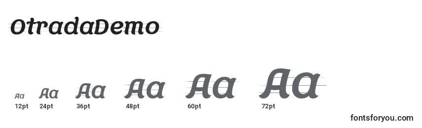 Размеры шрифта OtradaDemo