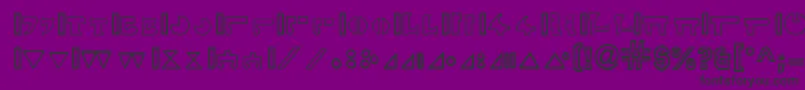 InterlacHollow Font – Black Fonts on Purple Background