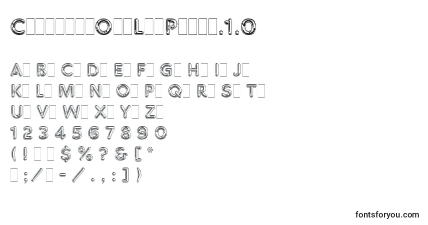 ChromiumOneLetPlain.1.0-fontti – aakkoset, numerot, erikoismerkit