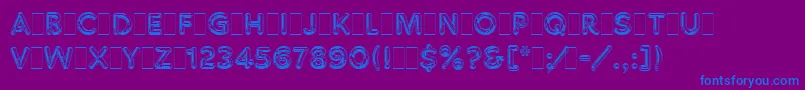 ChromiumOneLetPlain.1.0 Font – Blue Fonts on Purple Background