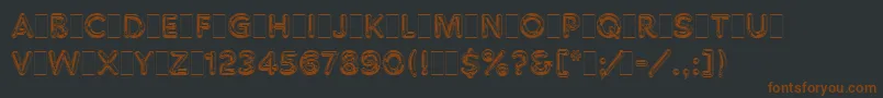 ChromiumOneLetPlain.1.0-fontti – ruskeat fontit mustalla taustalla