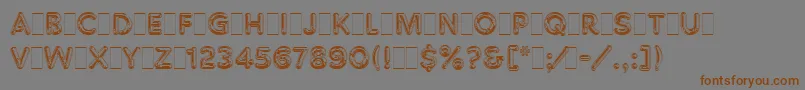ChromiumOneLetPlain.1.0 Font – Brown Fonts on Gray Background