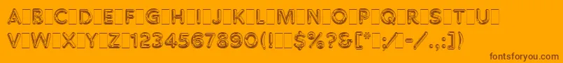 ChromiumOneLetPlain.1.0-Schriftart – Braune Schriften auf orangefarbenem Hintergrund