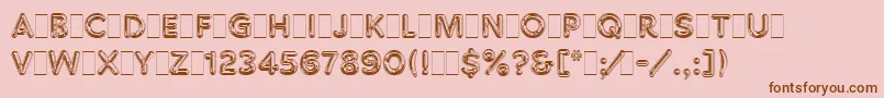 フォントChromiumOneLetPlain.1.0 – ピンクの背景に茶色のフォント