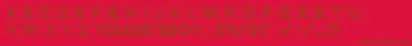 フォントChromiumOneLetPlain.1.0 – 赤い背景に茶色の文字