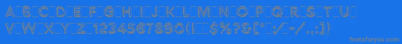 Saiba mais sobre a fonte ChromiumOneLetPlain.1.0 Fonte ChromiumOneLetPlain.1.0 – fontes cinzas em um fundo azul