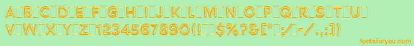More about ChromiumOneLetPlain.1.0 Font ChromiumOneLetPlain.1.0 Font – Orange Fonts on Green Background