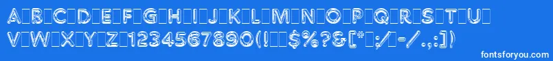 ChromiumOneLetPlain.1.0-Schriftart – Weiße Schriften auf blauem Hintergrund