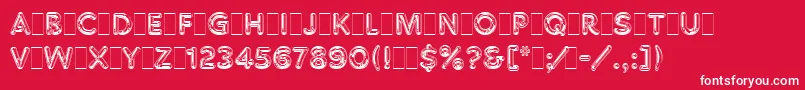 フォントChromiumOneLetPlain.1.0 – 赤い背景に白い文字